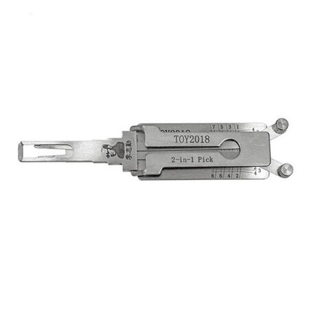 Original Lishi ORIGINAL LISHI: Toyota Keyway 2018 - 2-in-1 Pick Door/Trunk- AG OLS-TOY2018-AG